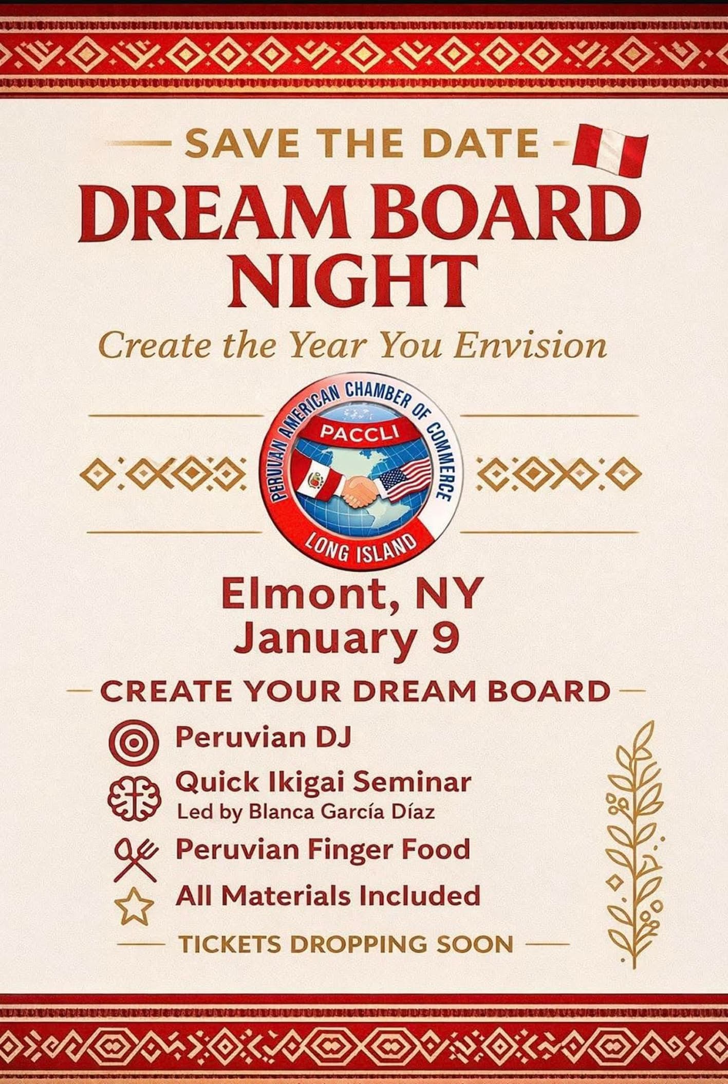 PACCLI Dream Board Night event announcement